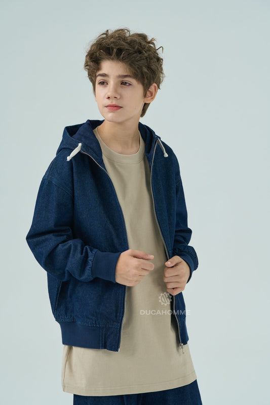 Felpa Duca Homme Bambino |  Modello Zip | Jeans Duca Homme