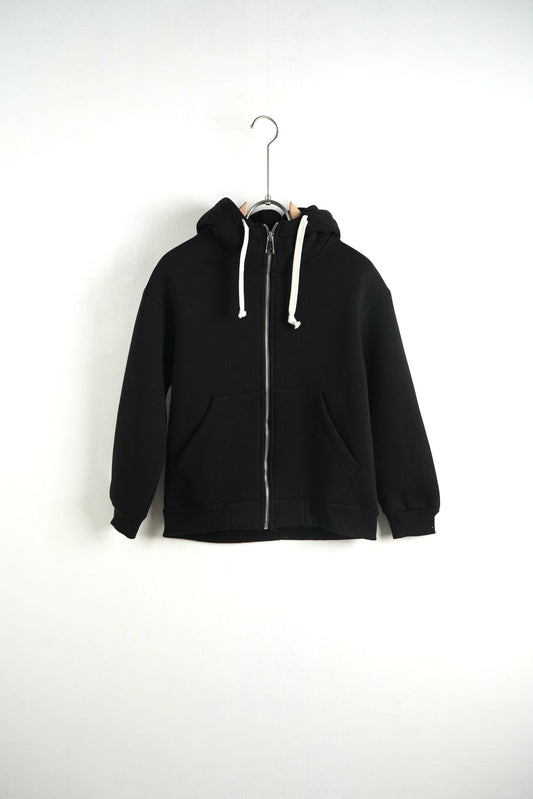 Felpa Duca Homme Bambino | Cappuccio con Zip | Nero Duca Homme