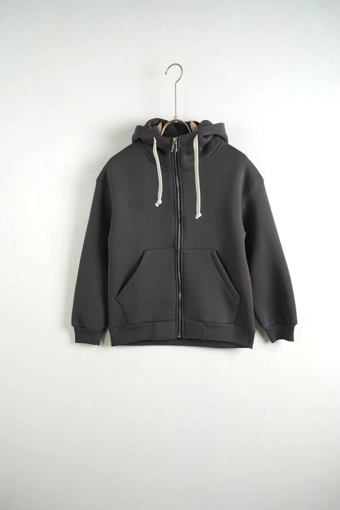 Felpa Duca Homme Bambino | Cappuccio con Zip | Grigio Antracite Duca Homme