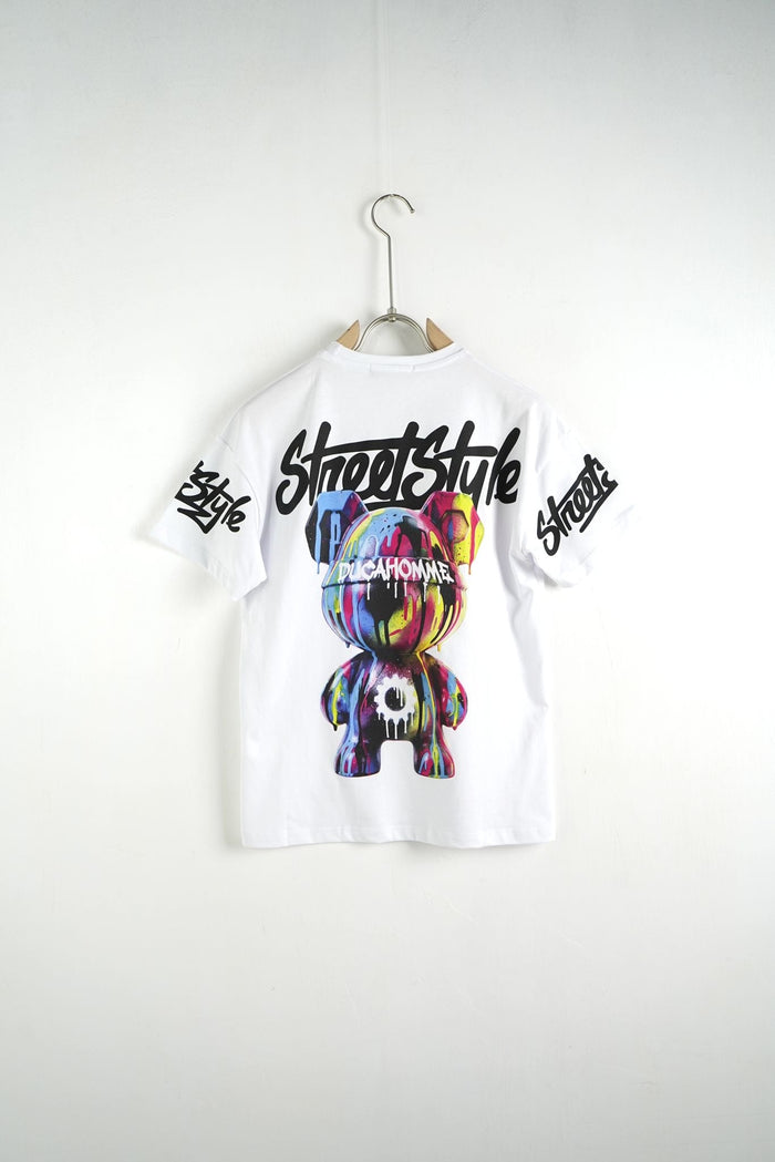 T Shirt Duca Homme Bambino Stampa Teddy Duca Homme