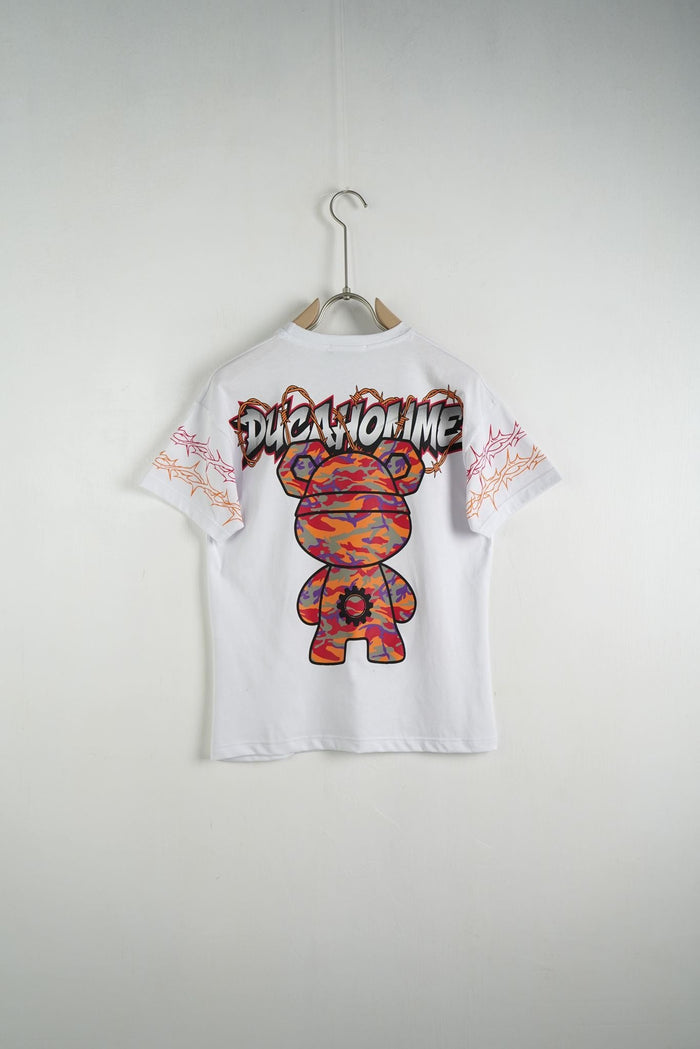 T Shirt Duca Homme Bambino Stampa Teddy Duca Homme
