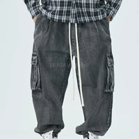 Pantalone Cargo Duca Homme Denim Grigio