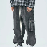 Pantalone Cargo Duca Homme Denim Grigio