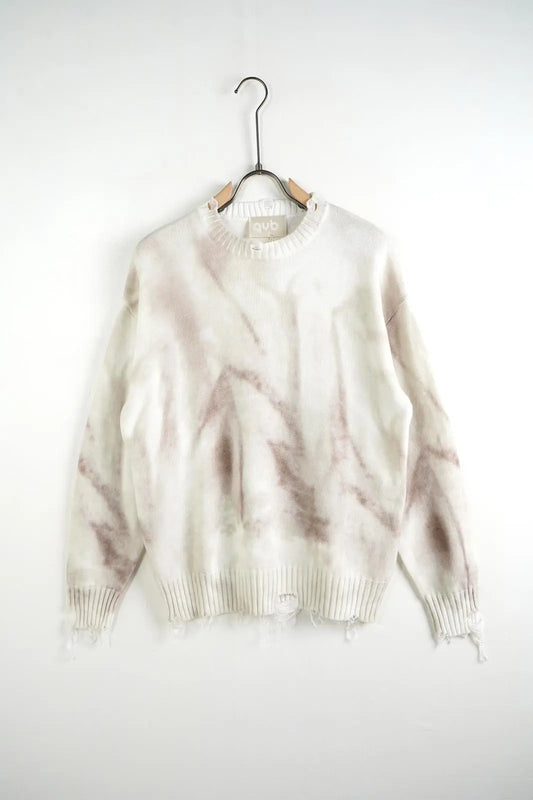 Maglia Duca Homme Uomo | Oversize con Strappi e Lavaggio | Bianco Duca Homme