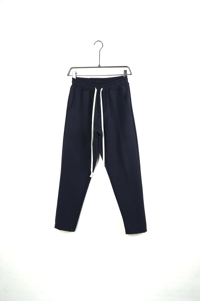 Pantalone Slim Fit Duca Homme blu per uomo, pantalone aderente, 78% poliestere, 18% viscosa elasticizzato