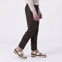 Pantalone Slim Fit Duca Homme marrone per uomo, pantalone aderente, 78% poliestere, 18% viscosa elasticizzato