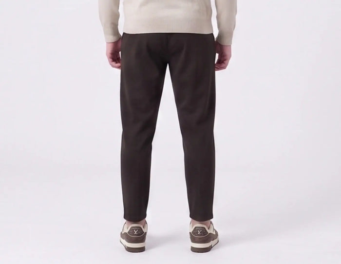 Duca Homme uomo pantalone aderente marrone slim fit streetwear Made in Italy - foto 3