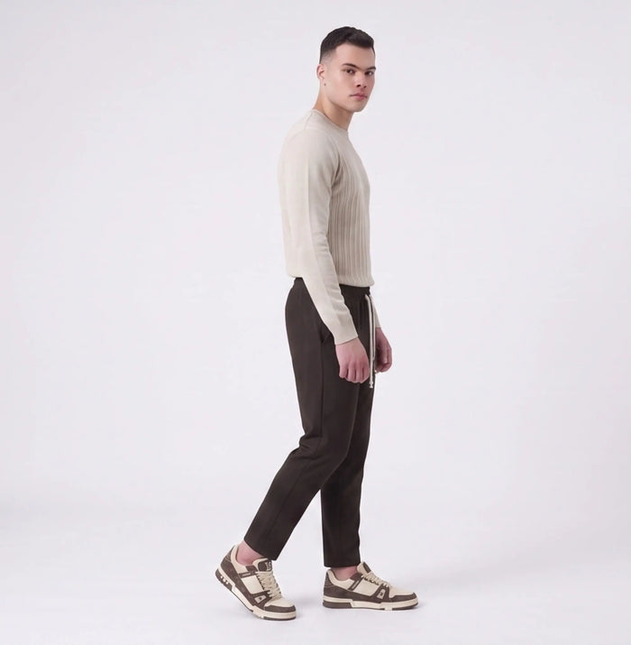 Duca Homme abbigliamento uomo: pantalone slim fit marrone, taglie e vestibilità - foto 4