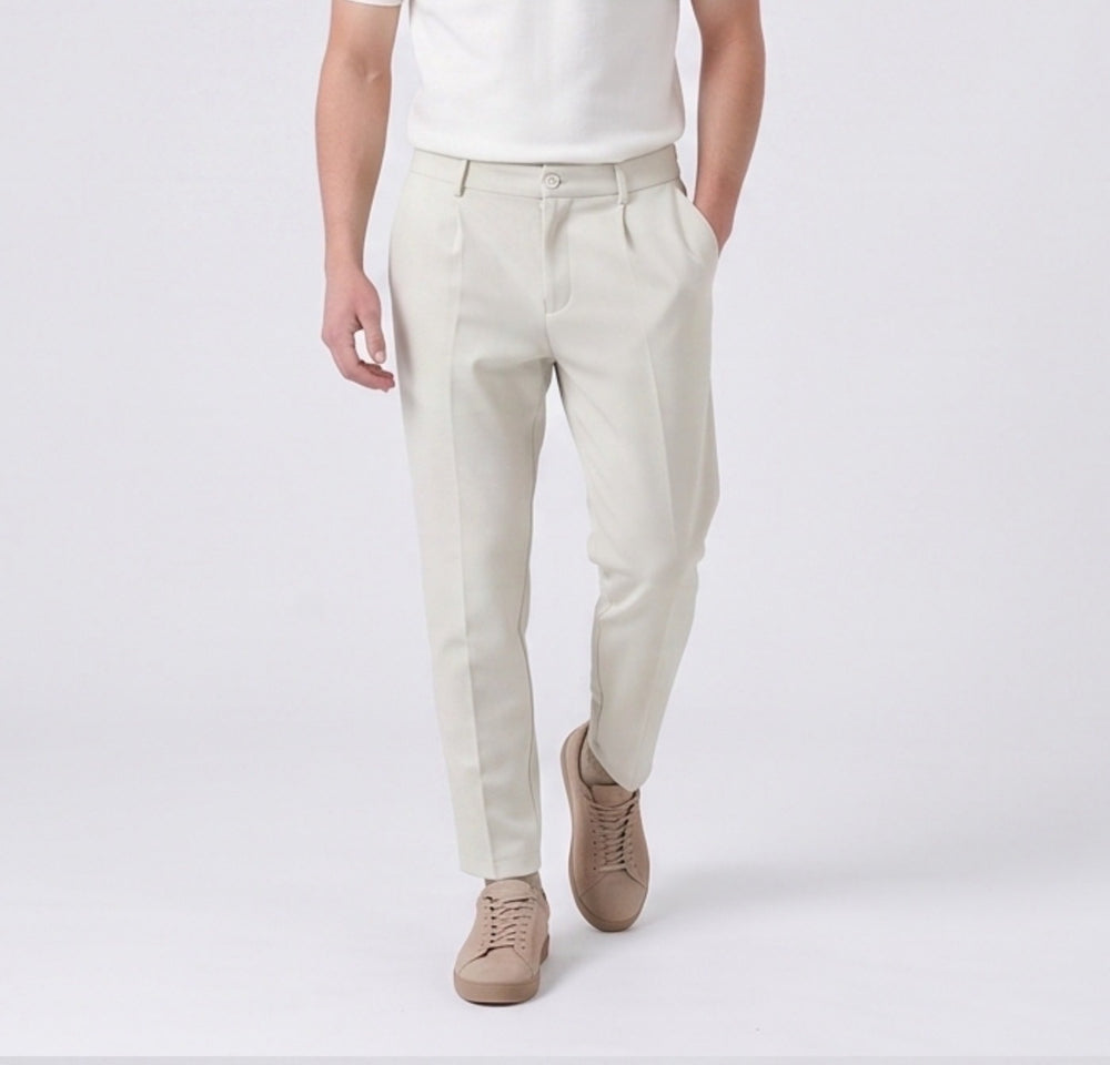 Duca Homme Pantalone Slim Fit Strutturato beige chiaro uomo - pantalone aderente slim fit Made in Italy | Hype Outlet