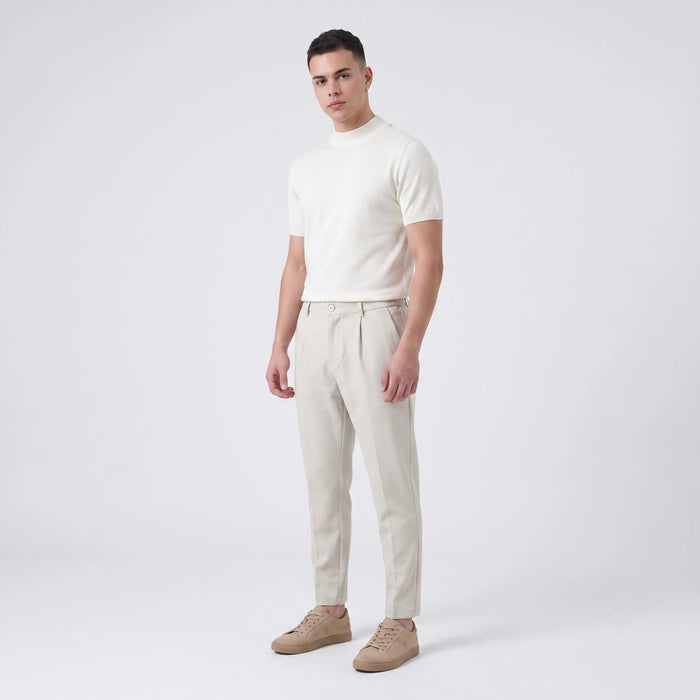 Duca Homme uomo pantalone aderente beige chiaro slim fit streetwear Made in Italy - foto 3
