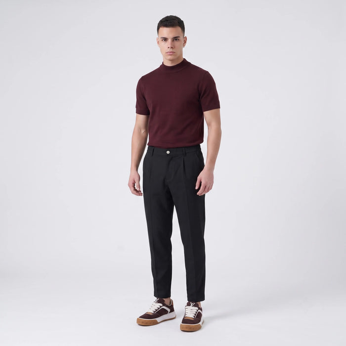 Duca Homme abbigliamento uomo: pantalone slim fit strutturato nero, taglie e vestibilità - foto 4