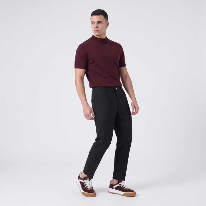 Duca Homme pantalone slim fit strutturato nero online outlet, spedizione 2-4 giorni Klarna - foto 5