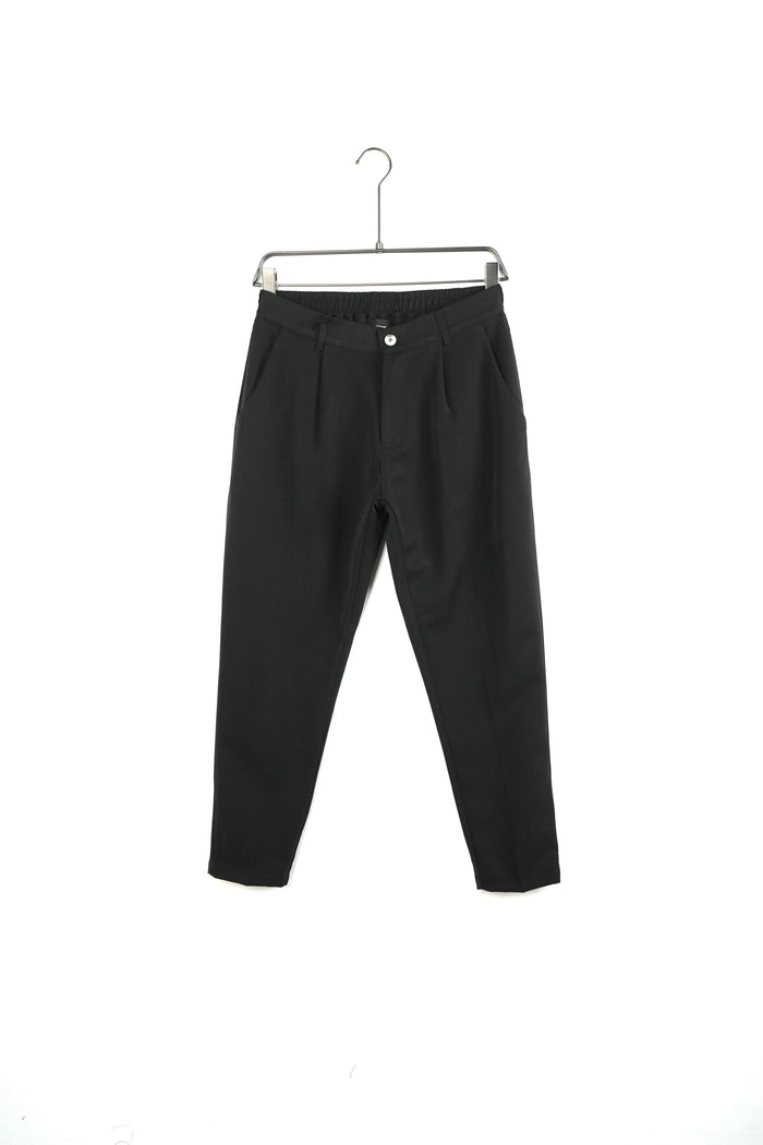 Pantalone Slim Fit Strutturato Duca Homme nero per uomo, pantalone aderente, 78% poliestere, 18% viscosa elasticizzato