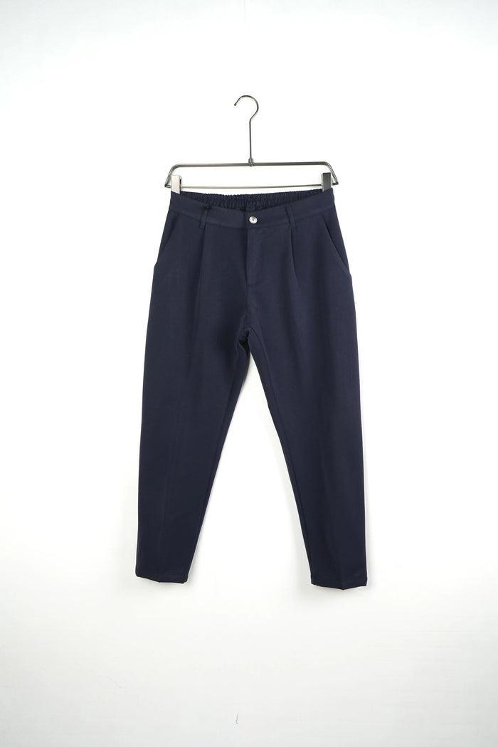 Duca Homme abbigliamento uomo: pantalone slim fit strutturato blu, taglie e vestibilità - foto 4