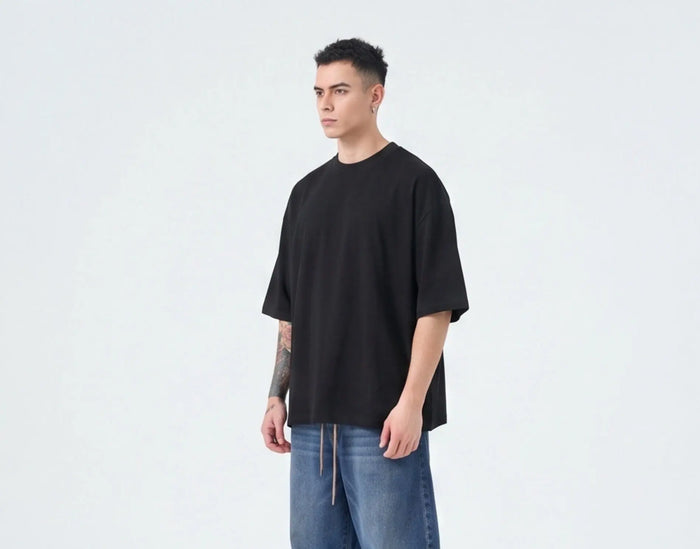 T-shirt Duca Homme nero per uomo, maglietta, 64% viscosa, 31% nylon elasticizzato