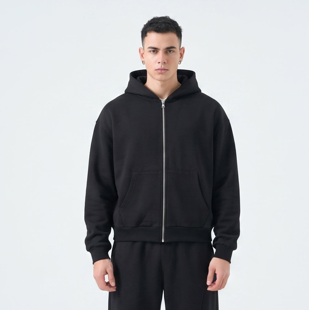 Duca Homme Felpa con Cappuccio e Zip nero uomo - hoodie con zip Made in Italy | Hype Outlet