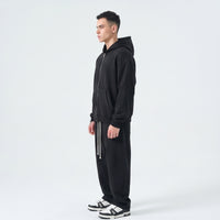 Duca Homme abbigliamento uomo: felpa con cappuccio e zip nero, taglie e vestibilità - foto 4