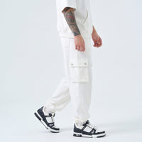 Duca Homme Pantalone Cargo Oversize Bianco | Uomo