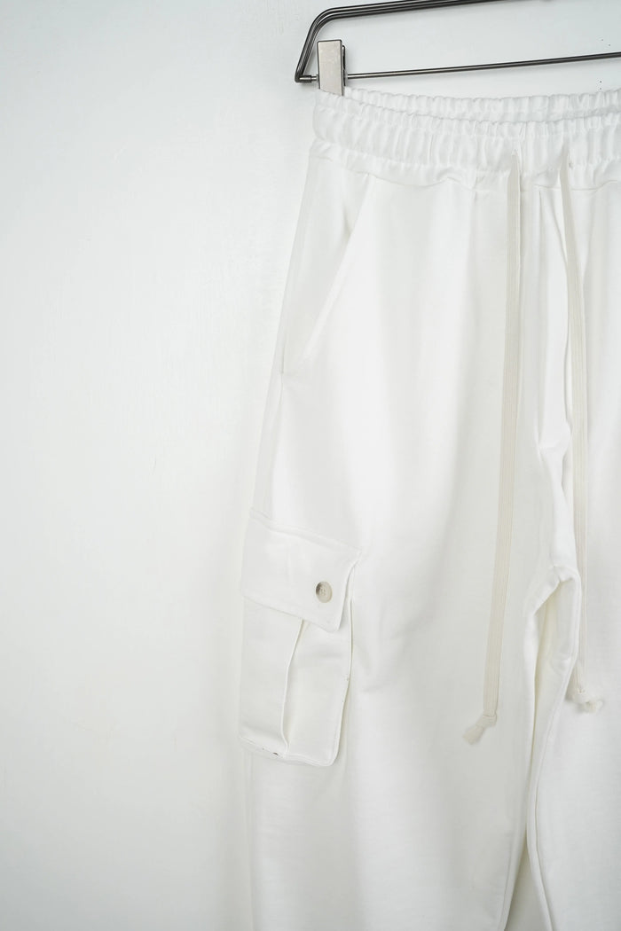 Duca Homme uomo cargo largo bianco oversize streetwear Made in Italy - foto 3