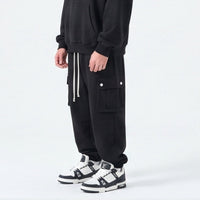 Duca Homme Pantalone Cargo Oversize Nero | Uomo