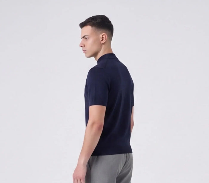 Duca Homme t-shirt girocollo in maglia blu online outlet, spedizione 2-4 giorni Klarna - foto 5