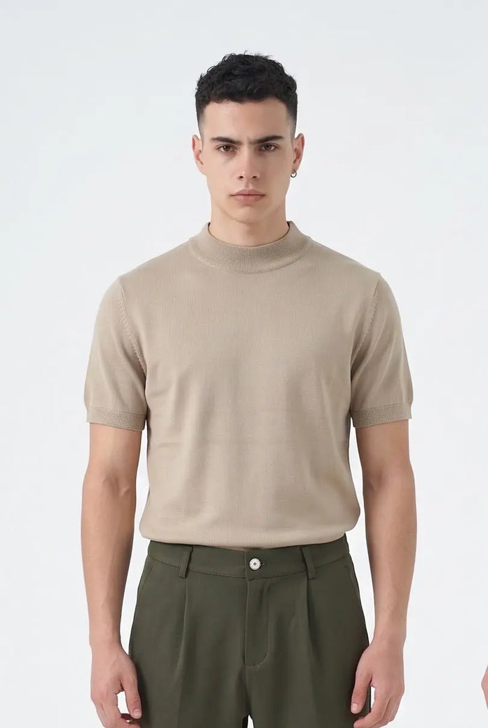 Duca Homme abbigliamento uomo: t-shirt girocollo in maglia albicocca, taglie e vestibilità - foto 4