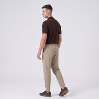 Duca Homme T-shirt Girocollo in Maglia Marrone caffè | Uomo