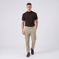 Duca Homme T-shirt Girocollo in Maglia Marrone caffè | Uomo