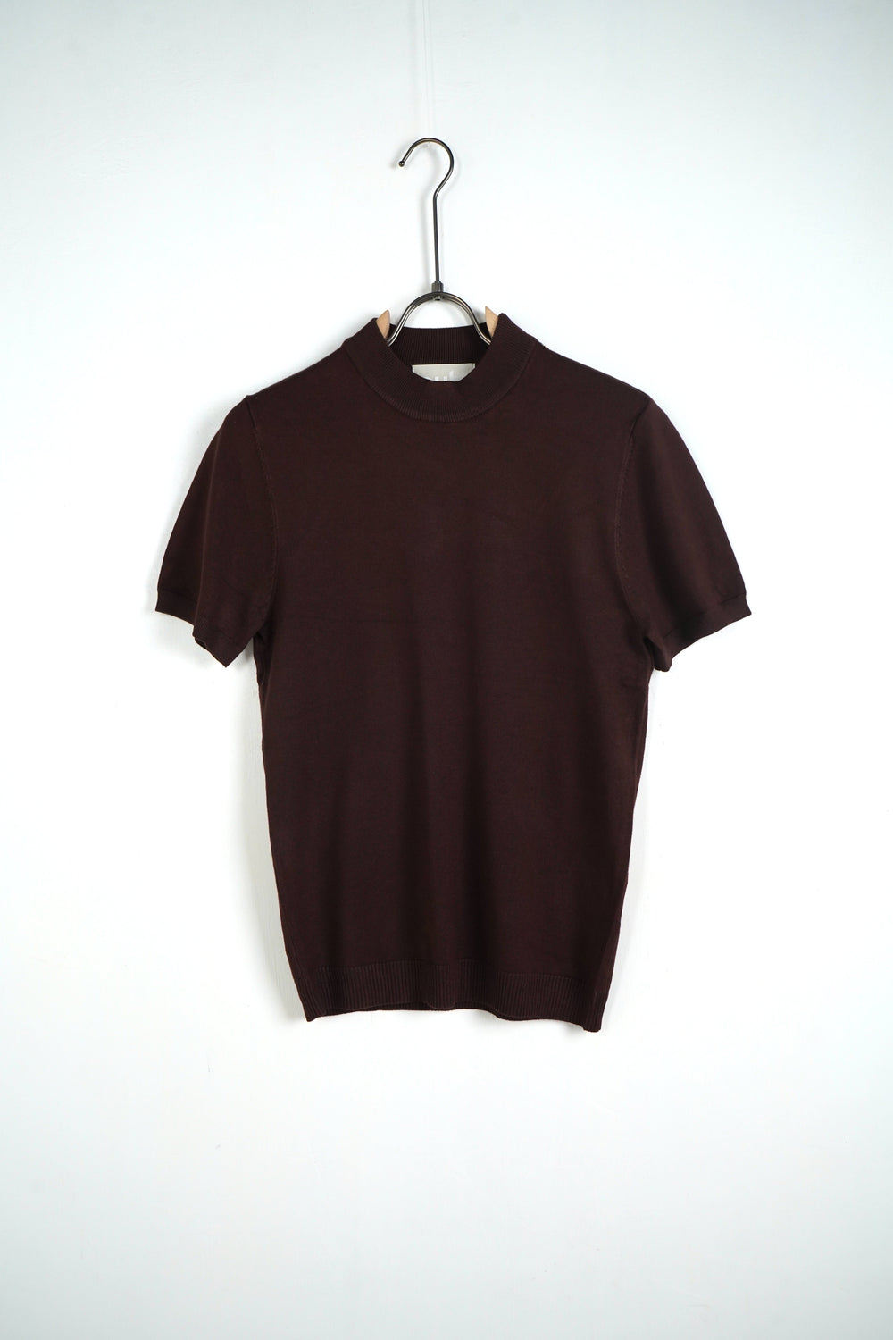 Duca Homme T-shirt Girocollo in Maglia marrone caffè uomo - maglia leggera manica corta slim fit collezione 2026