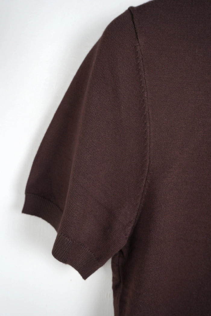 Duca Homme uomo maglia leggera manica corta marrone caffè slim fit streetwear collezione 2026 - foto 3