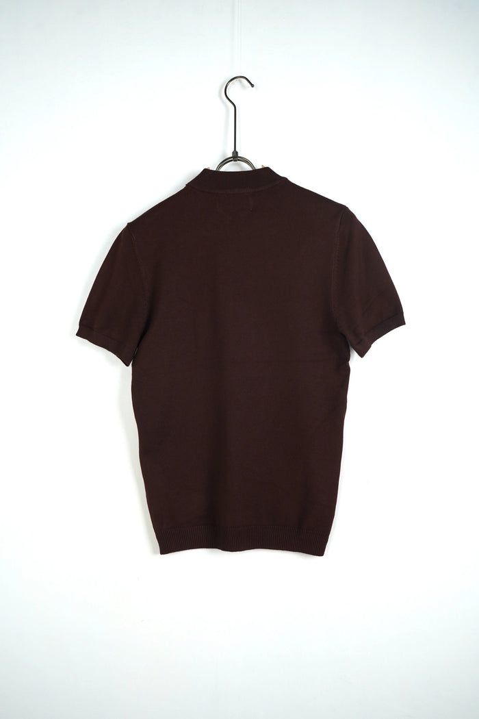Duca Homme abbigliamento uomo: t-shirt girocollo in maglia marrone caffè, taglie e vestibilità - foto 4