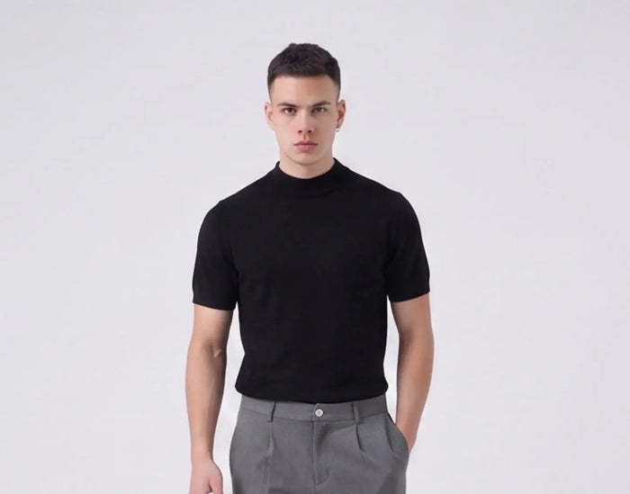 Duca Homme t-shirt girocollo in maglia nero online outlet, spedizione 2-4 giorni Klarna - foto 5