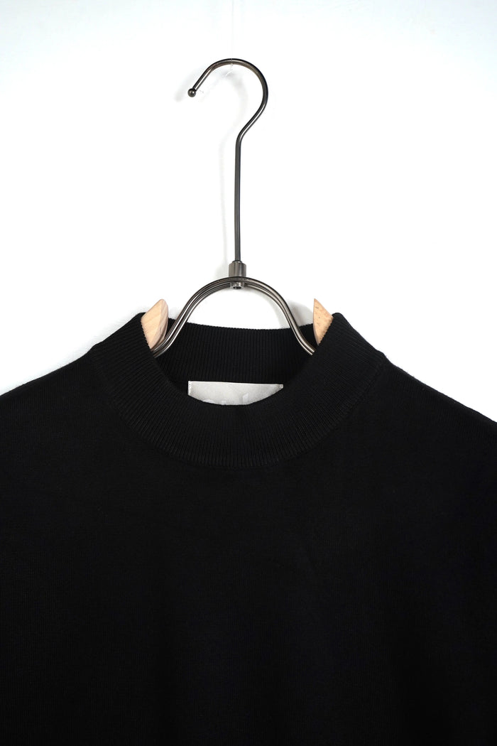 T-shirt Girocollo in Maglia Duca Homme nero per uomo, maglia leggera manica corta, 70% viscosa, 30% poliestere
