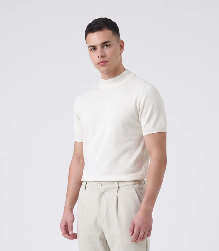 Duca Homme t-shirt girocollo in maglia bianco riso online outlet, spedizione 2-4 giorni Klarna - foto 5