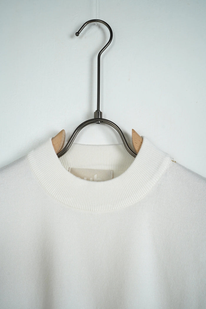 T-shirt Girocollo in Maglia Duca Homme bianco riso per uomo, maglia leggera manica corta, 70% viscosa, 30% poliestere