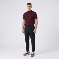 Duca Homme T-shirt Girocollo in Maglia Bordeaux | Uomo