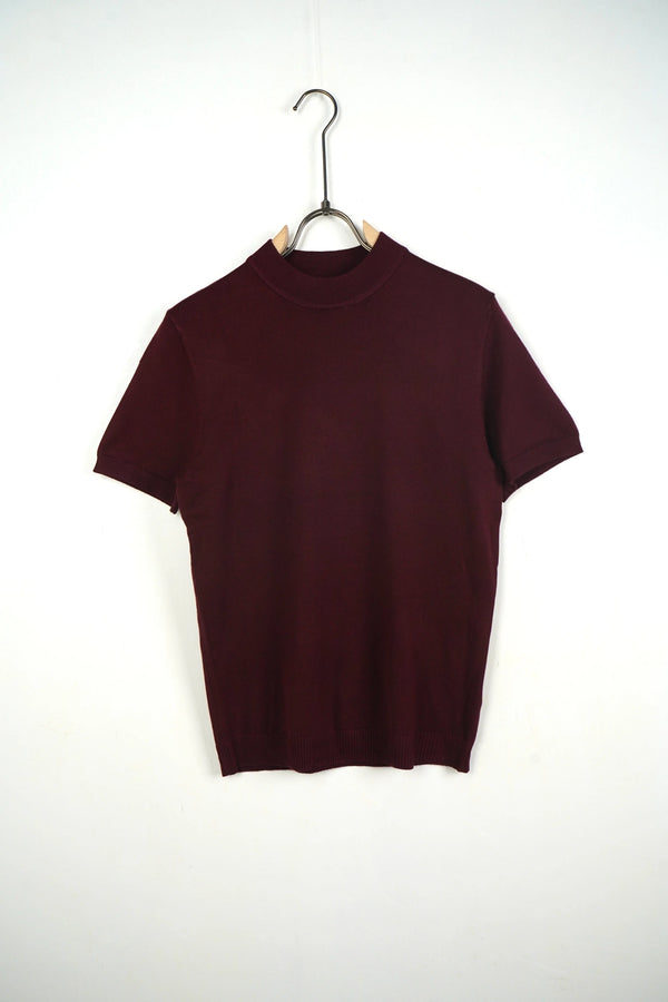 Duca Homme T-shirt Girocollo in Maglia Bordeaux | Uomo