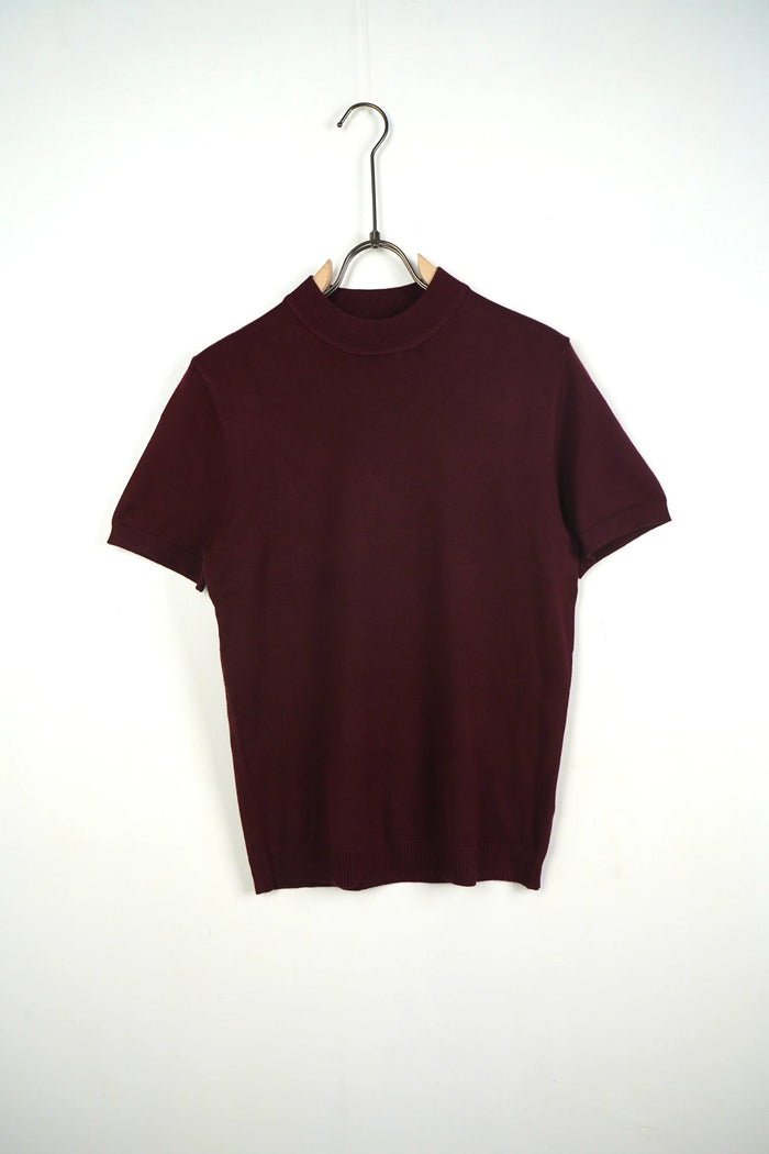 Duca Homme T-shirt Girocollo in Maglia bordeaux uomo - maglia leggera manica corta slim fit collezione 2026 | Hype Outlet
