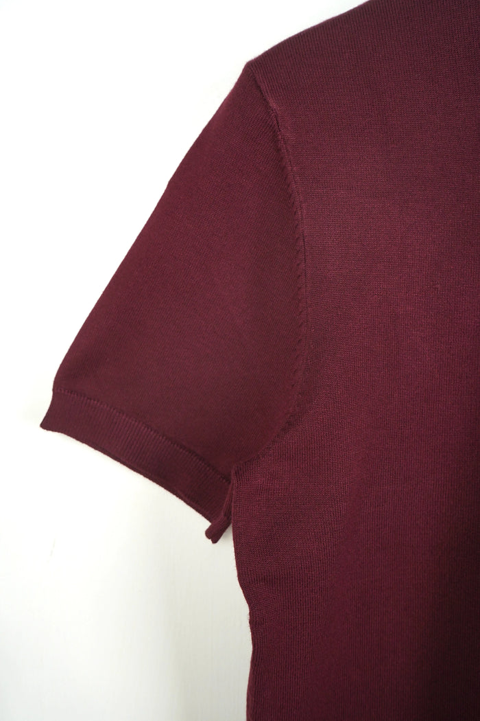 Duca Homme uomo maglia leggera manica corta bordeaux slim fit streetwear collezione 2026 - foto 3
