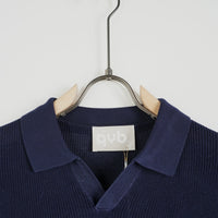 Polo in Maglia Duca Homme blu per uomo, polo in filo, 70% viscosa, 30% poliestere