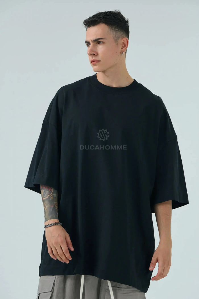 Duca Homme T-shirt Oversize nero uomo - maglietta larga e lunga oversize collezione 2026 | Hype Outlet