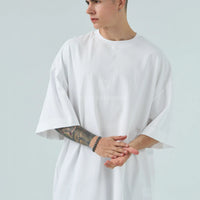 Duca Homme uomo maglietta larga e lunga bianco oversize streetwear collezione 2026 - foto 3