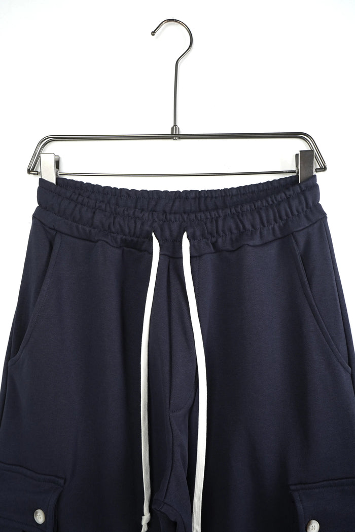 Pantalone Cargo Oversize Duca Homme blu per uomo, cargo largo, 100% cotone