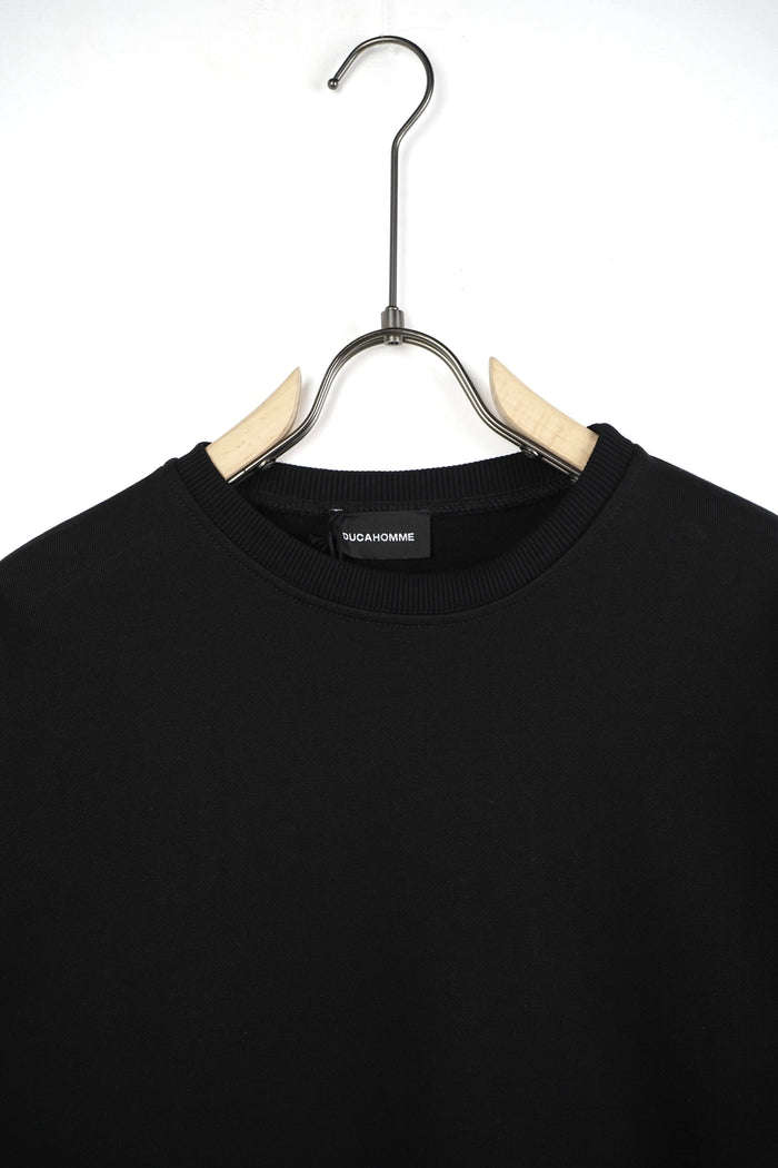 Felpa Girocollo Boxy Fit Duca Homme nero per uomo, felpa squadrata, 65% cotone, 35% poliestere