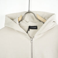 Felpa con Cappuccio e Zip Duca Homme beige per uomo, hoodie con zip, Made in Italy