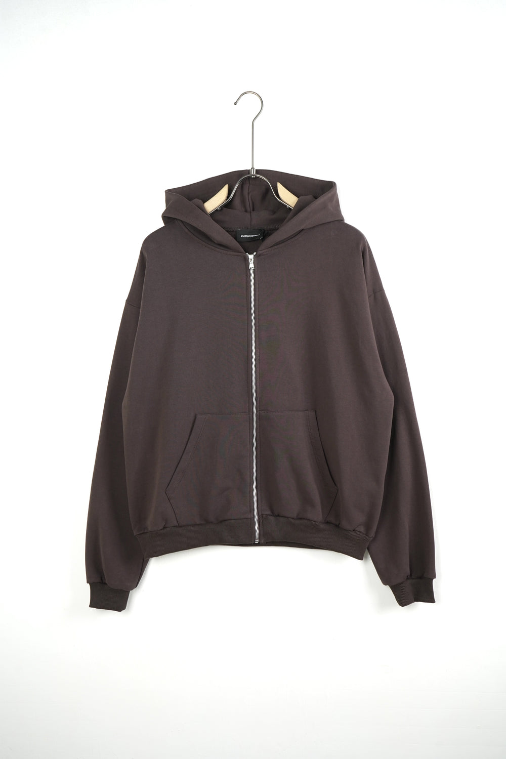 Duca Homme Felpa con Cappuccio e Zip marrone uomo - hoodie con zip Made in Italy | Hype Outlet