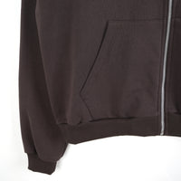 Duca Homme uomo hoodie con zip marrone streetwear Made in Italy - foto 3