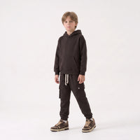 Duca Homme Completo Felpa e Pantalone Cargo marrone bambino 10-16 anni - tuta felpa e cargo | Hype Outlet