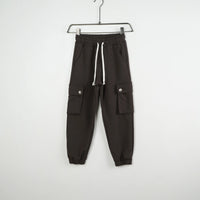 Duca Homme abbigliamento bambino 10-16 anni: completo felpa e pantalone cargo marrone, taglie e vestibilità - foto 4