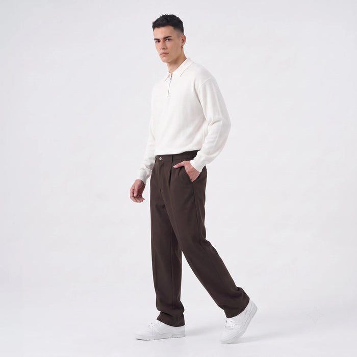 Polo con Zip Semiover Duca Homme bianco riso per uomo, polo con zip, 70% viscosa, 30% poliestere